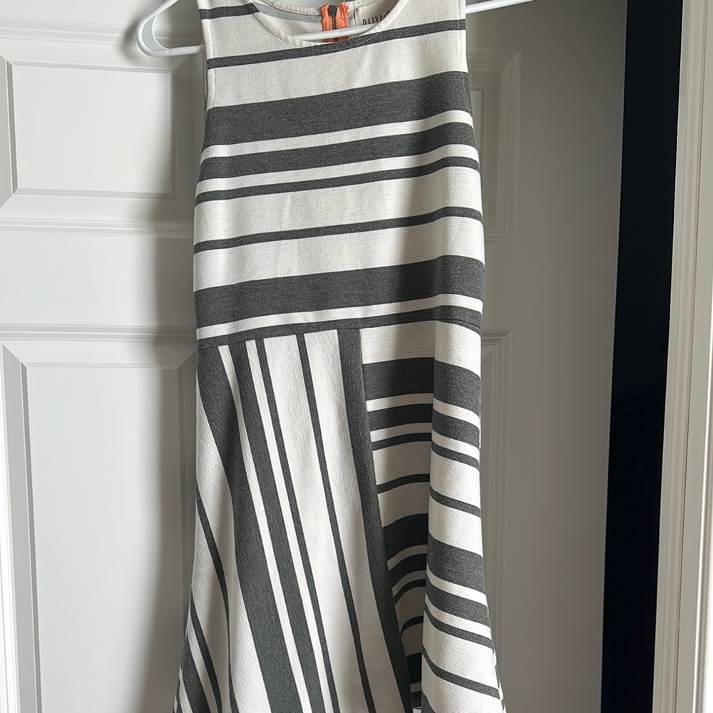 Striped Kids Dress - Black and White